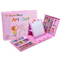 Set Creativo De Arte Infantil Set Para Dibujar Super Mega Art, SET DE 208 Piezas